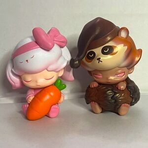 Popmart X Dimoo World Forest Night Raccoon and Bunny Lot